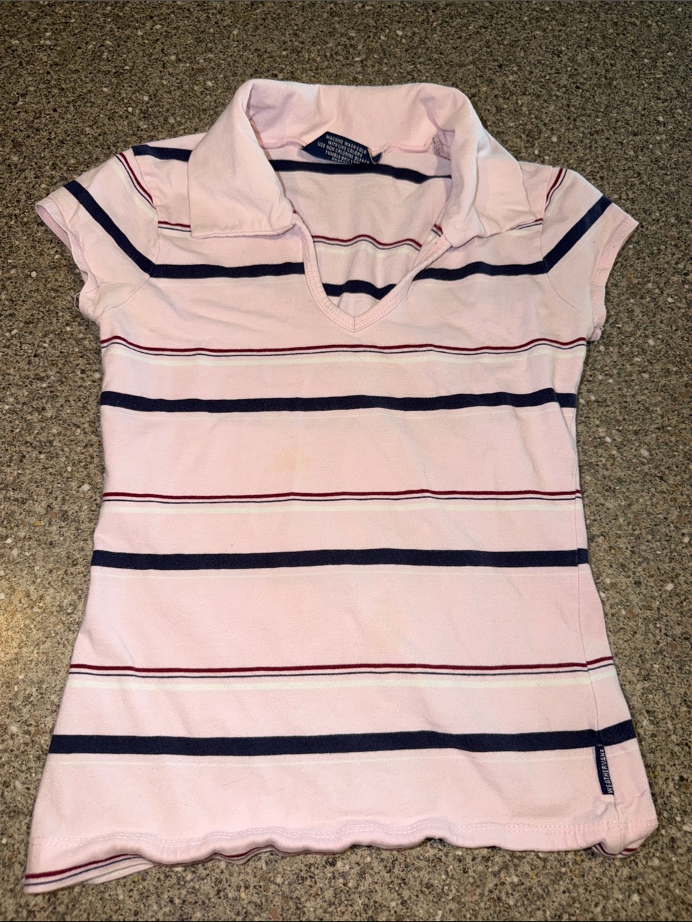 Weathervane striped polo y2k